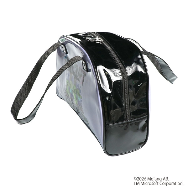 ボストン型ビーチバッグ（マインクラフト・パープルグレー）