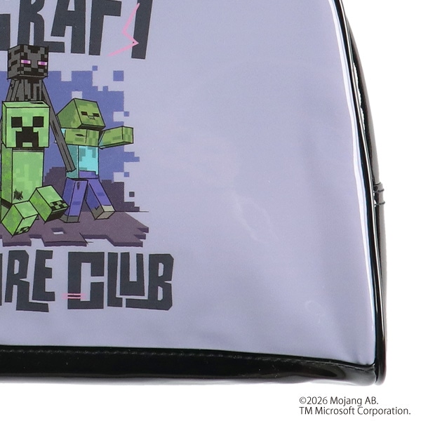 ボストン型ビーチバッグ（マインクラフト・パープルグレー）