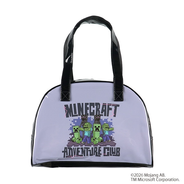 ボストン型ビーチバッグ（マインクラフト・パープルグレー）