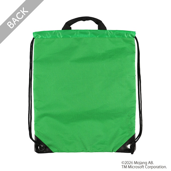 ナップサック型ビーチバッグ（マインクラフト・グリーン）