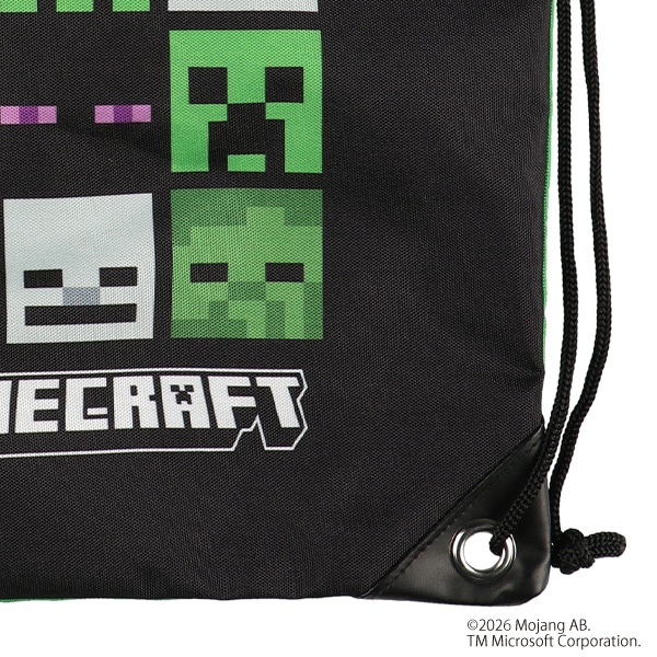 ナップサック型ビーチバッグ（マインクラフト・グリーン）