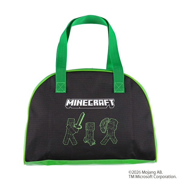ポリエステルボストン型ビーチバッグ（マインクラフト・グリーン）
