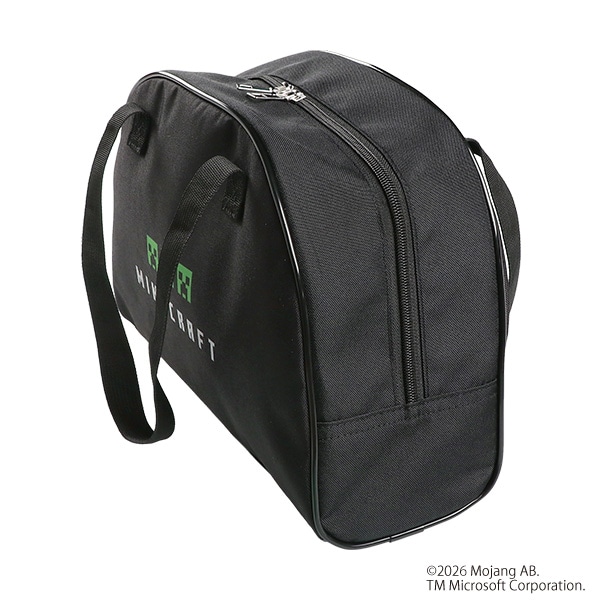 ポリエステルボストン型ビーチバッグ（マインクラフト・ブラック）