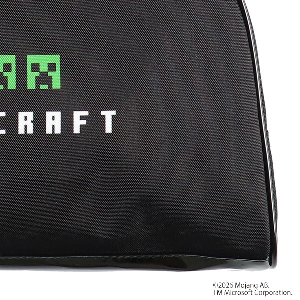 ポリエステルボストン型ビーチバッグ（マインクラフト・ブラック）