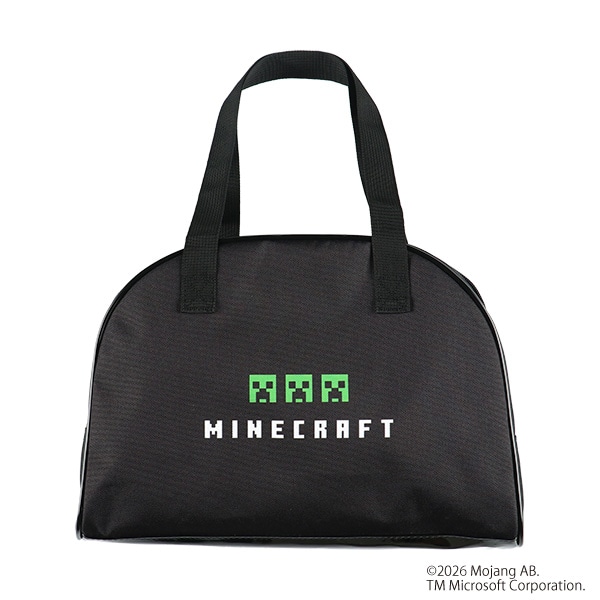 ポリエステルボストン型ビーチバッグ（マインクラフト・ブラック）