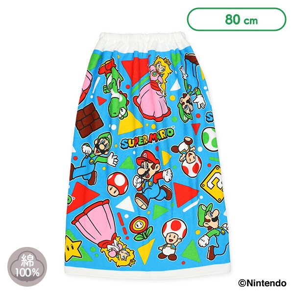 バンダイ）80cm丈巻きタオル（スーパーマリオ）