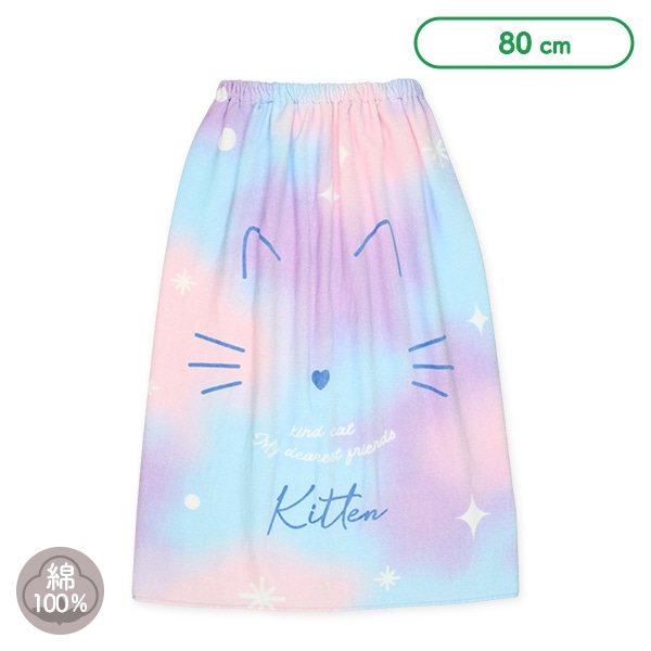 80cm丈巻きタオル（ねこ）
