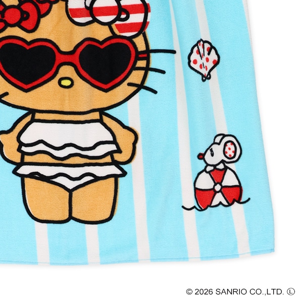 80cm丈巻きタオル（ハローキティ・日焼け）