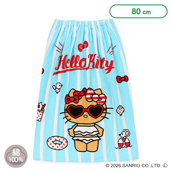80cm丈巻きタオル（ハローキティ・日焼け）