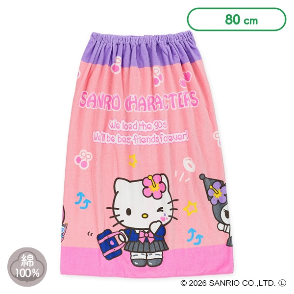 80cm丈巻きタオル（サンリオキャラクターズ・コギャル）