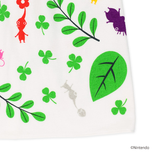 バンダイ）80cm丈巻きタオル（ピクミン・総柄）