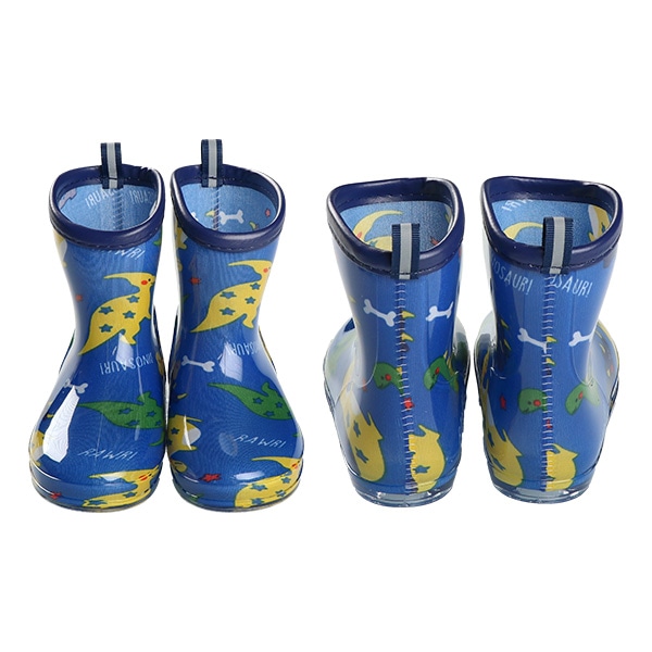 レインブーツ（星と恐竜）