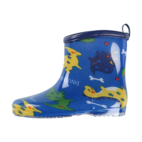 レインブーツ（星と恐竜）