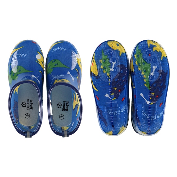 レインブーツ（星と恐竜）