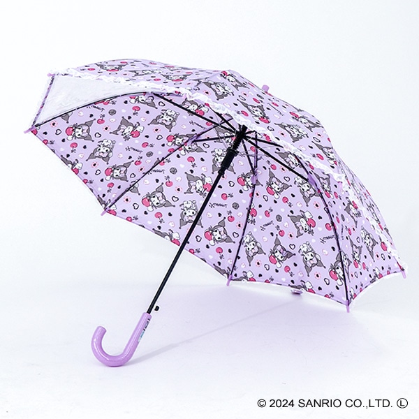 フリル付きジャンプ傘 50cm（クロミ）