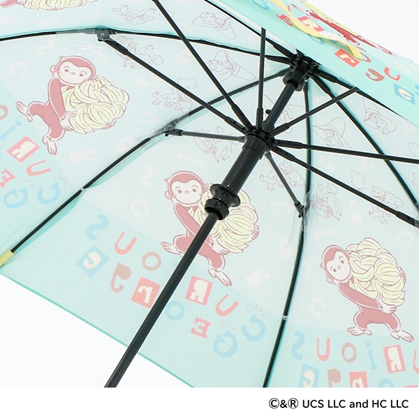 スケーター）手開き傘 35cm（おさるのジョージ）