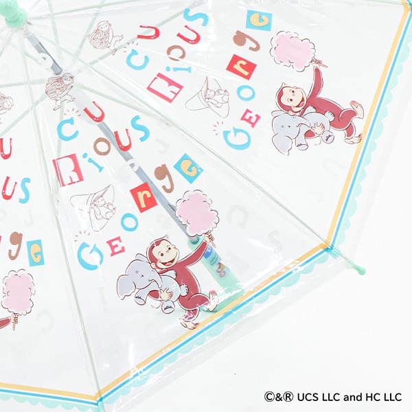 スケーター）ビニール手開き傘 40cm（おさるのジョージ）