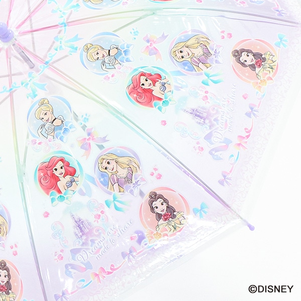 スケーター）ビニール手開き傘 45cm（ディズニープリンセス）