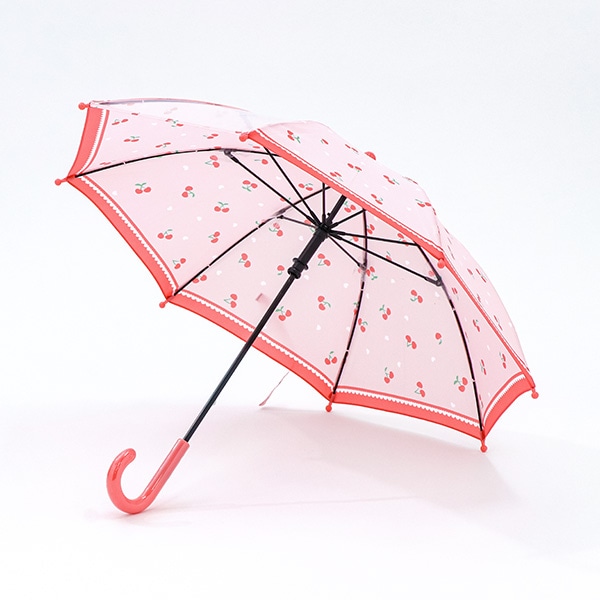 手開き傘 40cm（ハートチェリー）