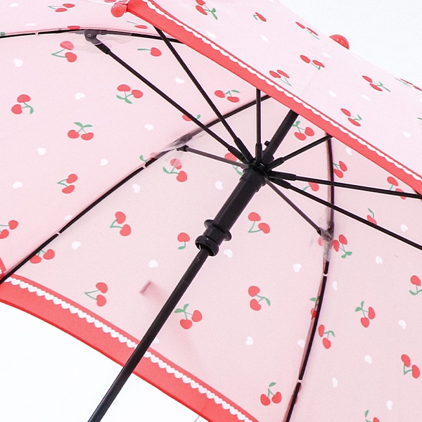 手開き傘 40cm（ハートチェリー）