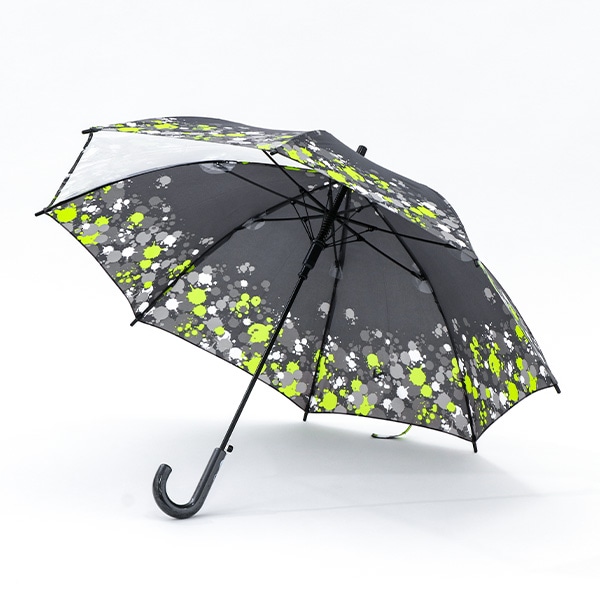 ジャンプ傘 50cm（裾インク・グレー）