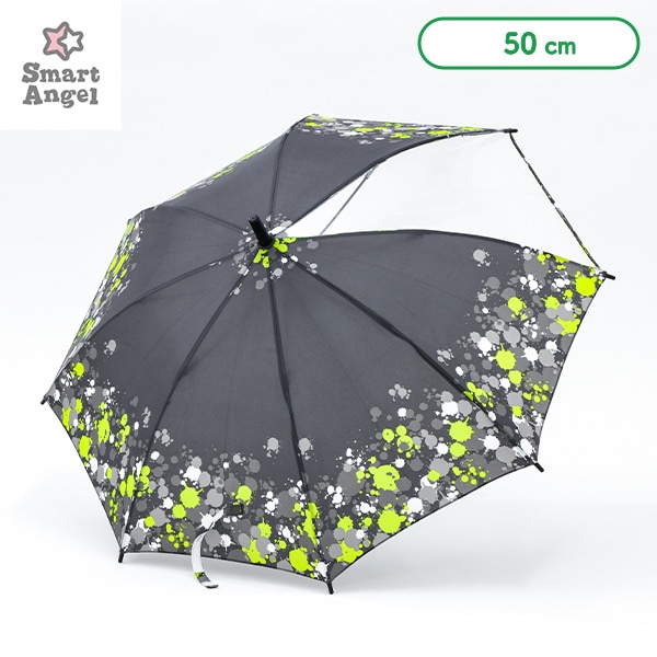 ジャンプ傘 50cm（裾インク・グレー）