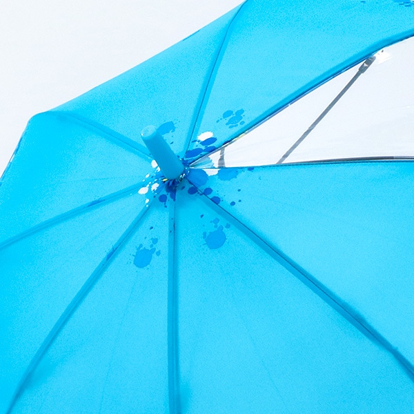 ジャンプ傘 50cm（裾インク・ブルー）