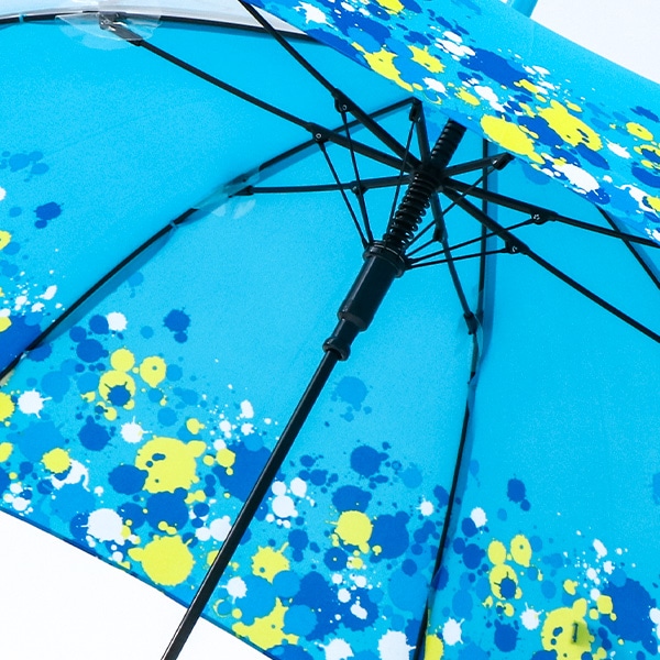 ジャンプ傘 50cm（裾インク・ブルー）