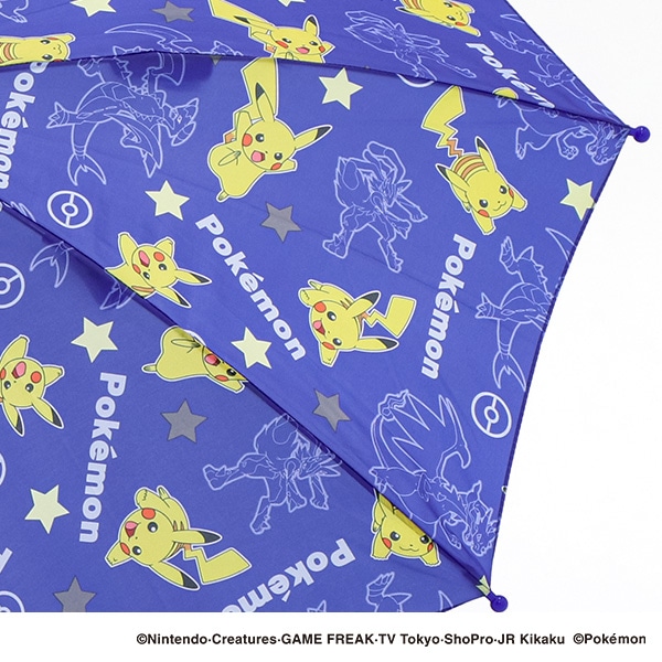 手開き傘 45cm（ポケモン・ブルー）
