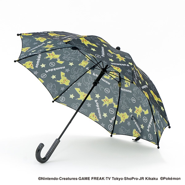 手開き傘 45cm（ポケモン・ブラック）