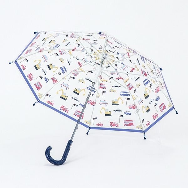 ビニール手開き傘 40cm（はたらくくるま）