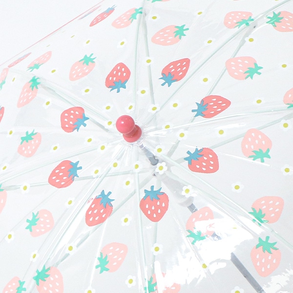 ビニール手開き傘 40cm（いちご）