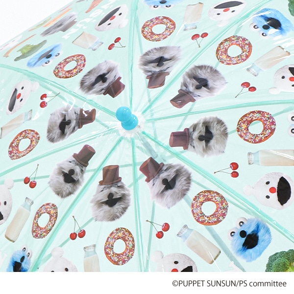 スケーター）ビニール手開き傘 45cm（パペットスンスン）