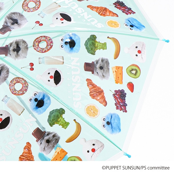 スケーター）ビニール手開き傘 45cm（パペットスンスン）