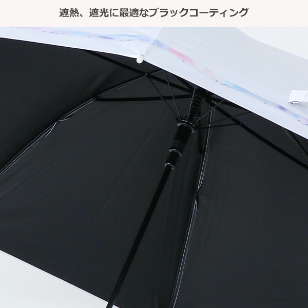 晴雨兼用キッズジャンプ傘 55cm（シルキーウェイ・ホワイト）