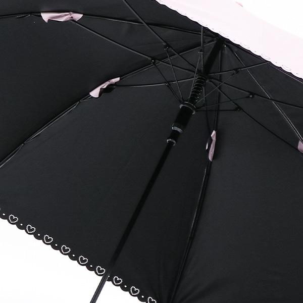 晴雨兼用ジャンプ傘 55cm（ヒートカット・ハート）