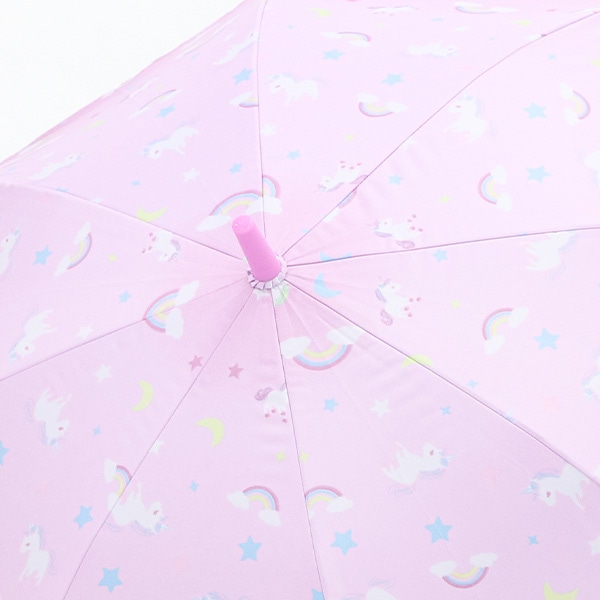 晴雨兼用ジャンプ傘 55cm（ゆめかわ・ユニコーン）