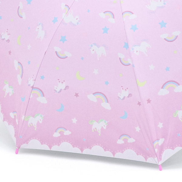 晴雨兼用ジャンプ傘 55cm（ゆめかわ・ユニコーン）