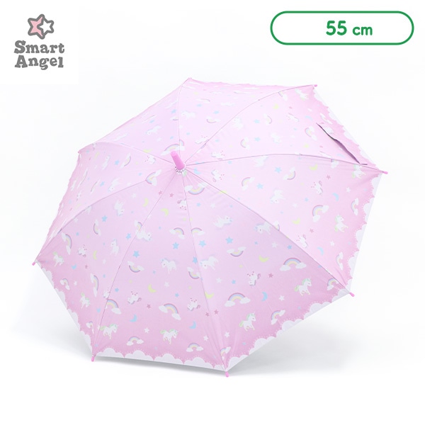 晴雨兼用ジャンプ傘 55cm（ゆめかわ・ユニコーン）