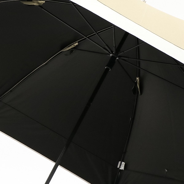 晴雨兼用手開き傘 50cm（切り継ぎ・ベージュ）
