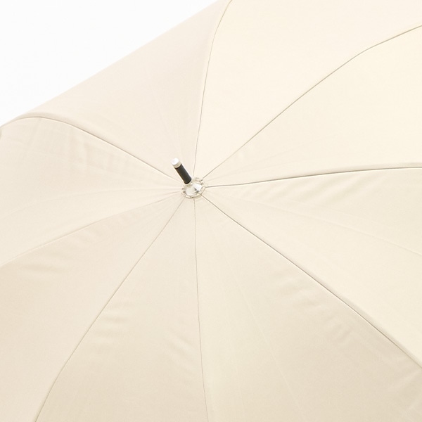 晴雨兼用手開き傘 50cm（ヒートカット・ベージュ）