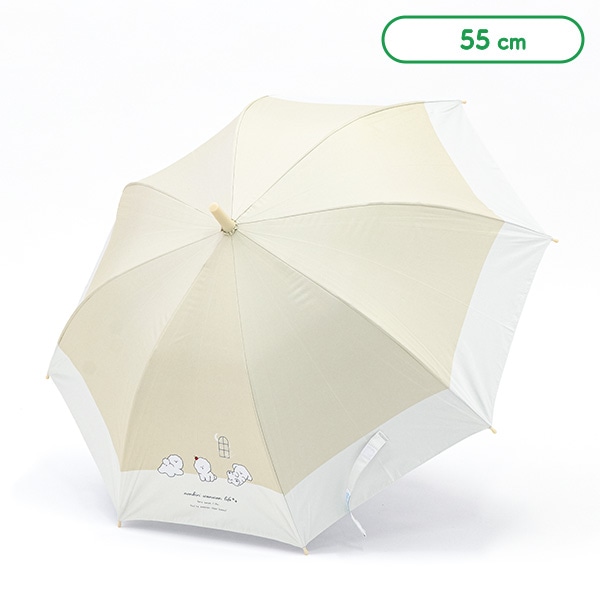 晴雨兼用ジャンプ傘 55cm（のんびりわんこ）