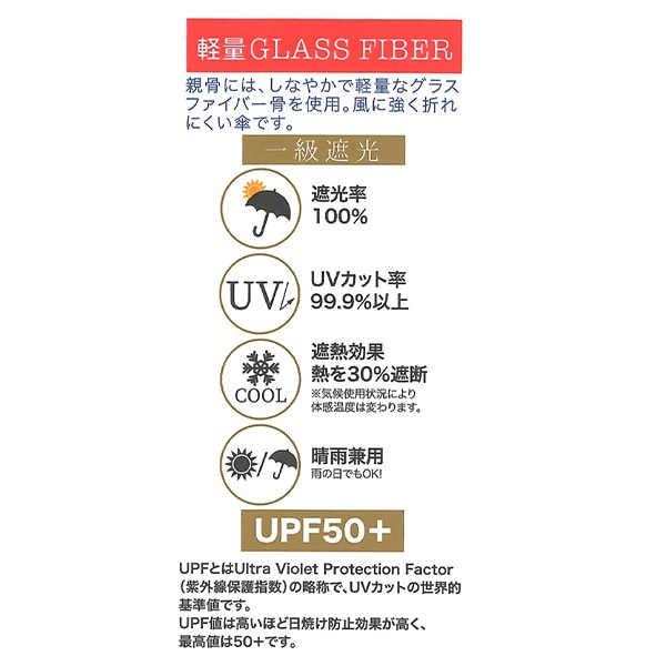 晴雨兼用手開き傘 55cm（フローラル）