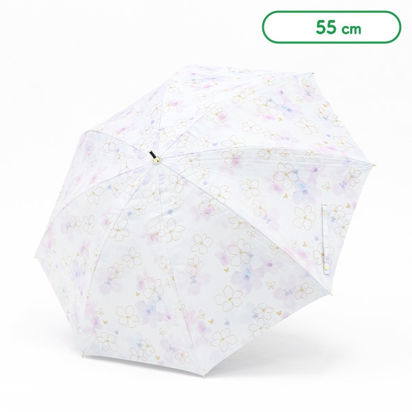 晴雨兼用手開き傘 55cm（フローラル）