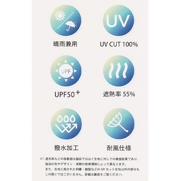 晴雨兼用ジャンプ傘 58cm（UVミスティドット）