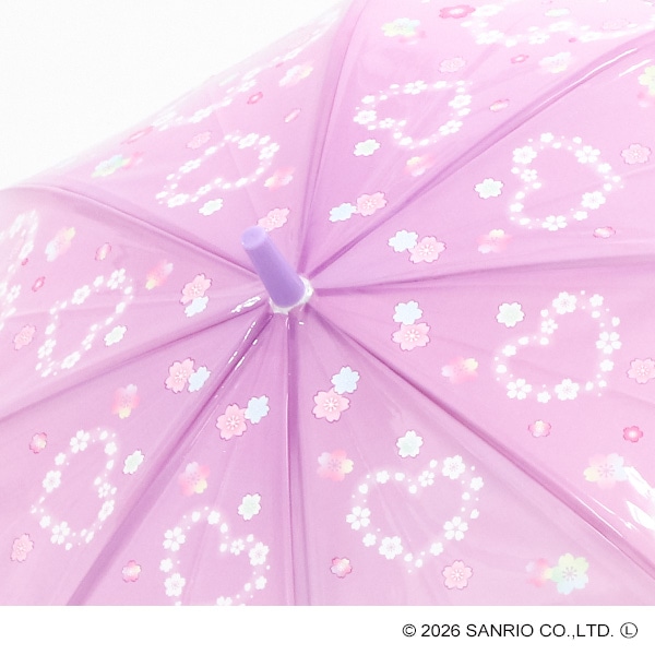 スケーター）ビニールジャンプ傘 55cm（クロミ・ラブラブ）