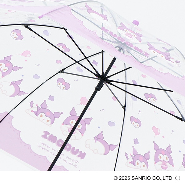 スケーター）ビニール手開き傘 60cm（クロミ）