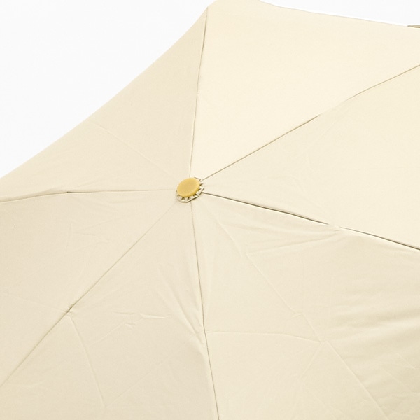 晴雨兼用折りたたみ傘 50cm（切り継ぎ・ベージュ）