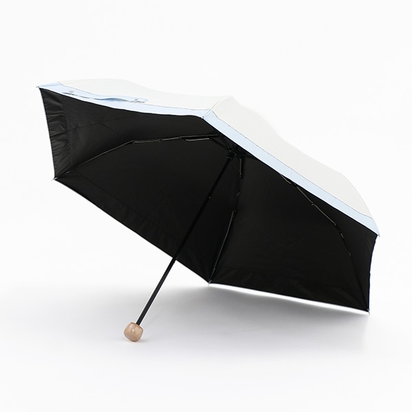 晴雨兼用折りたたみ傘 50cm（切り継ぎ・サックス）