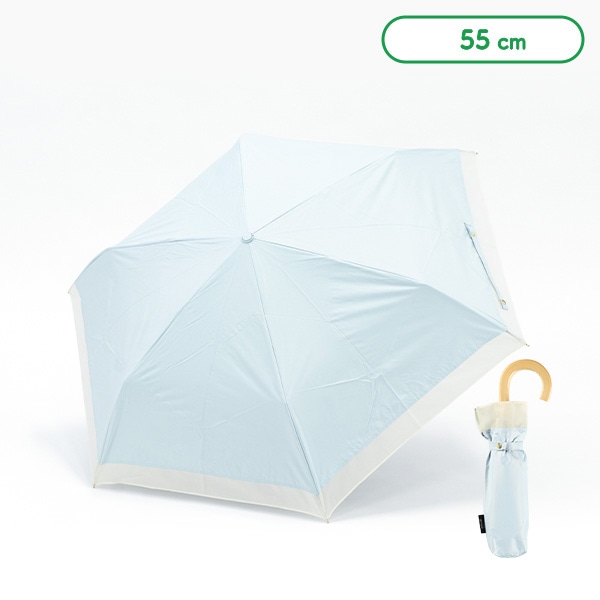 晴雨兼用折りたたみ傘 55cm（UVオーガンジーバイカラー）